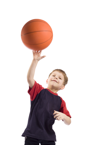 boy holding a basketball