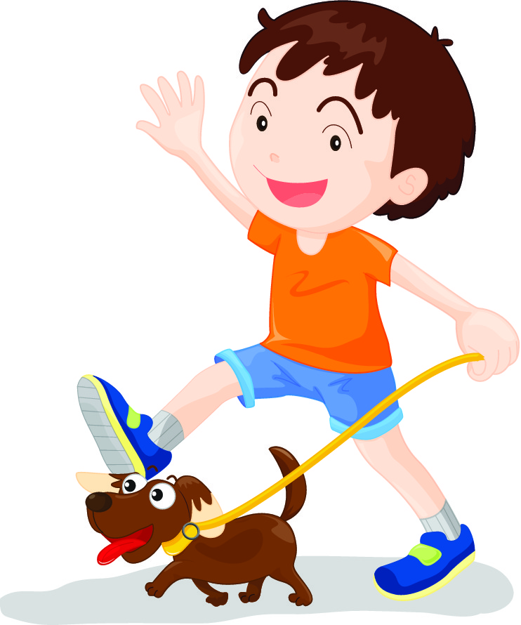 boy and dog