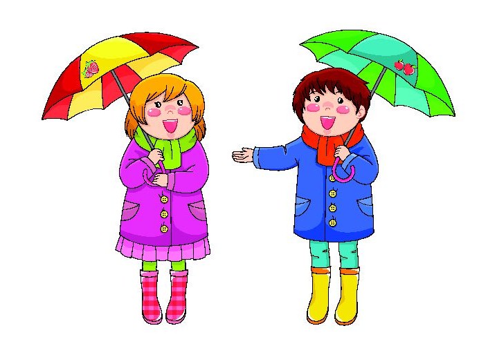 boy and girl with umbrella