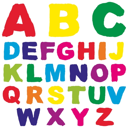colourful capital letters