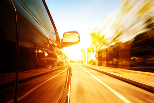 car on road