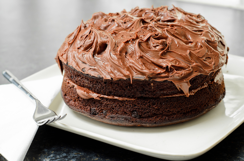 A chocolate cake