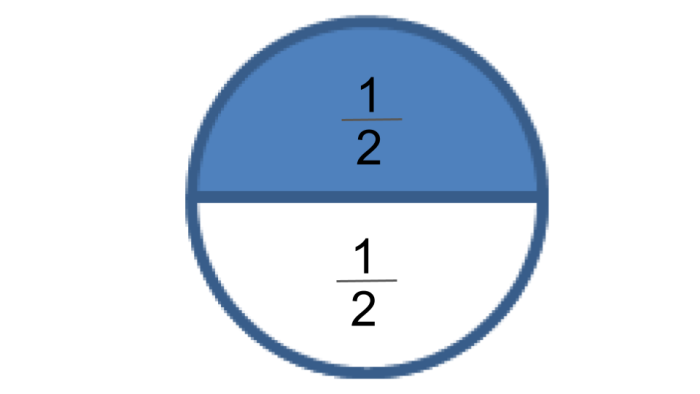 circle split into 2 halves