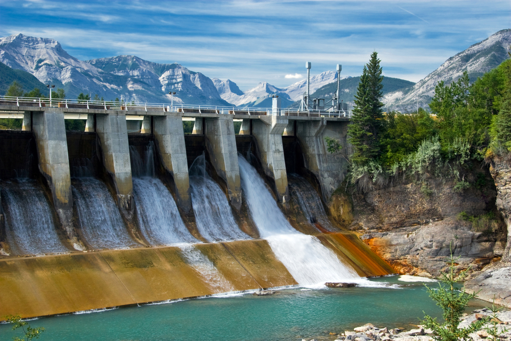 a dam across a river