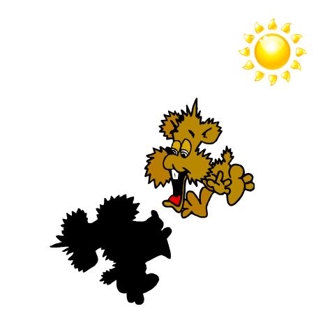spiky dog shadow