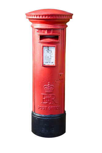  a red post box