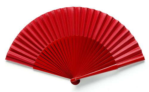 a red fan
