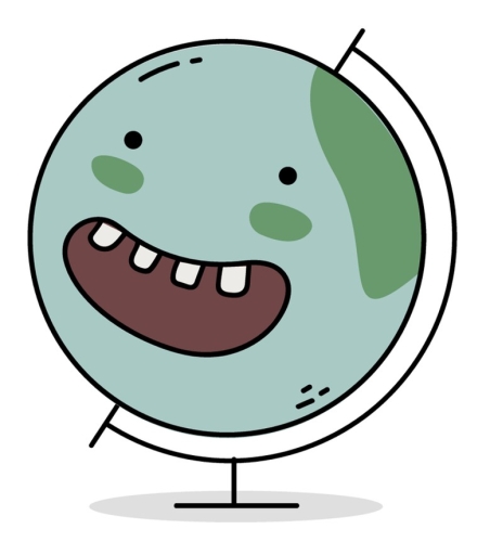 friendly goofy globe