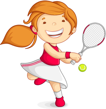 girl playing tennis