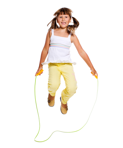 girl skipping with rope