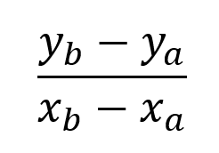 formula for gradients of a line