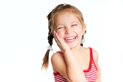 girl happily singing