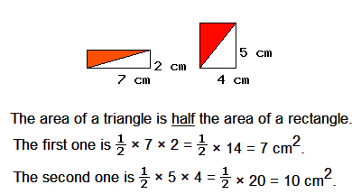 Area of triangles