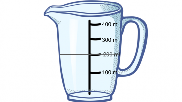 a half full jug