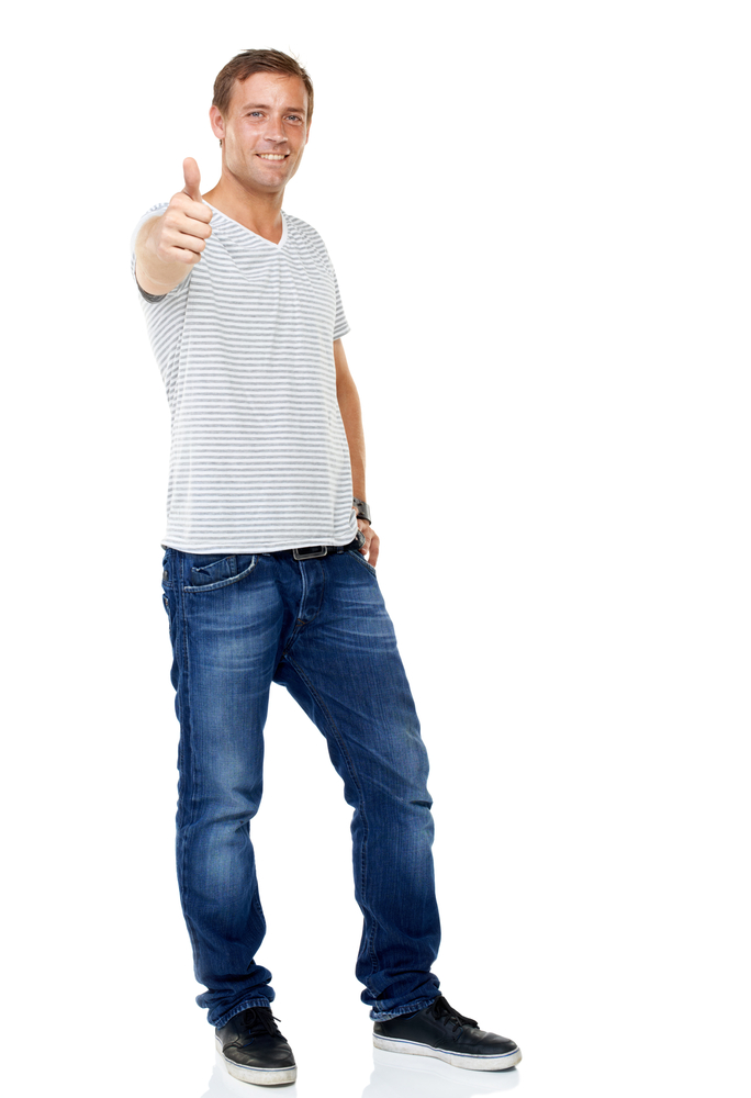 man with thumbs up