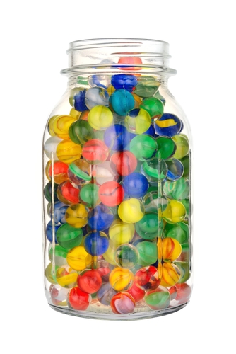 marbles in a jar