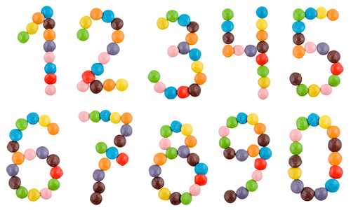 numbers in smarties