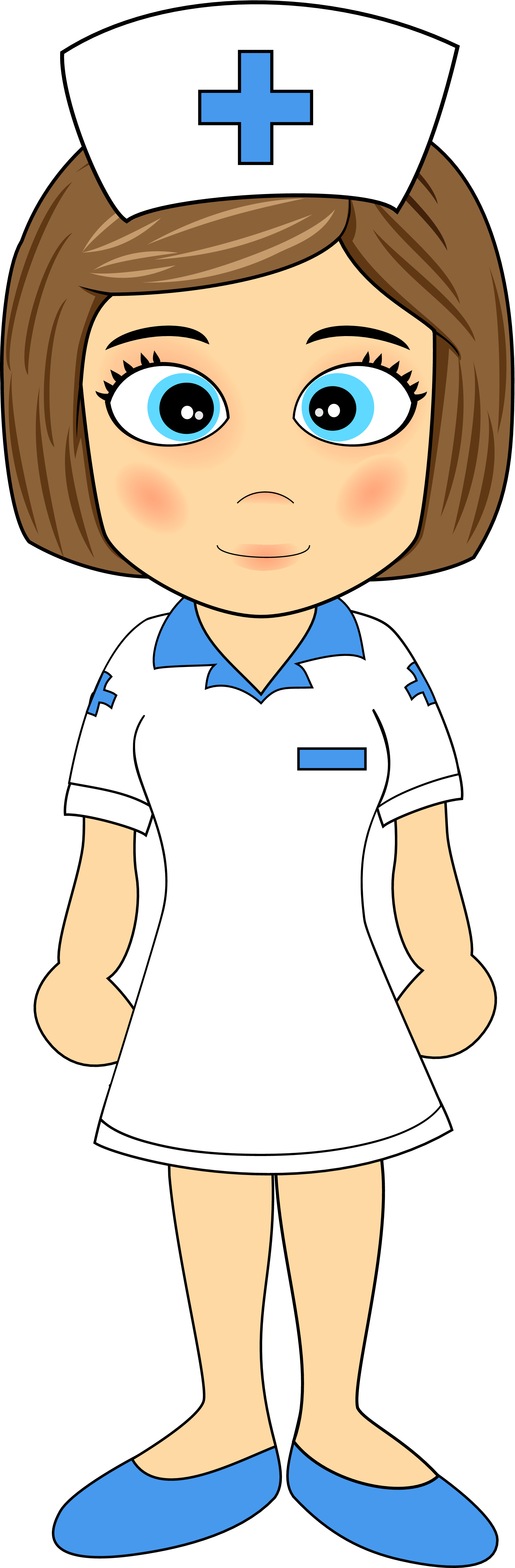 A cartoon of a nurse.