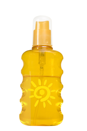 sun cream spray bottle