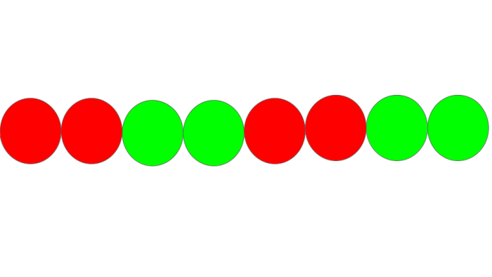 red and green pattern