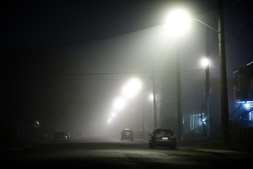 road at night