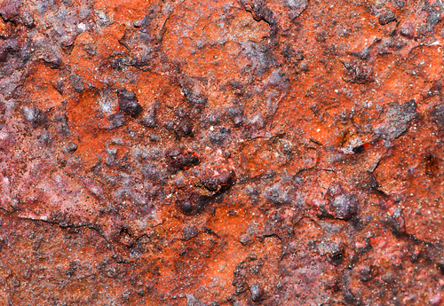 Uneven rusty surface