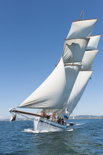 Sails on a boat