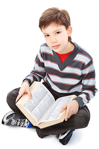 boy with a book