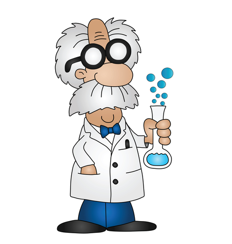 funny scientist cartoon