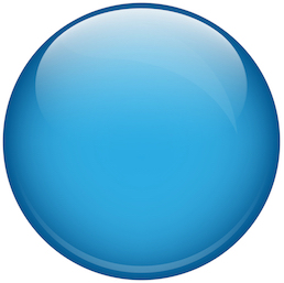 a blue sphere