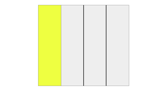 square split into 4 parts with one shaded