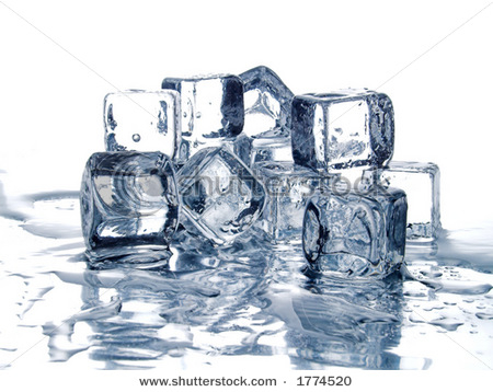 ice cubes melting