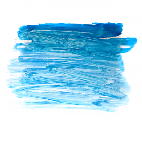 brushstrokes in blue paint