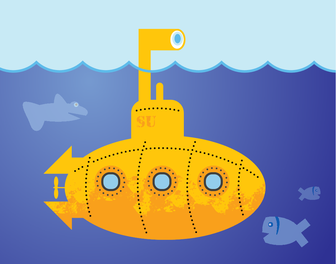 a yellow submarine