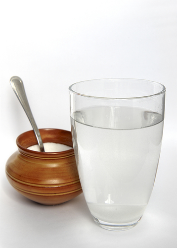 beaker of sugar and water