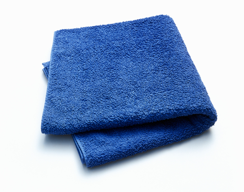 blue towel