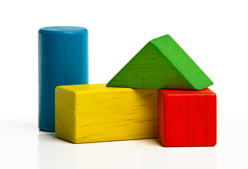 colourful wooden building blocks