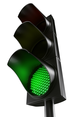 LED green traffic light