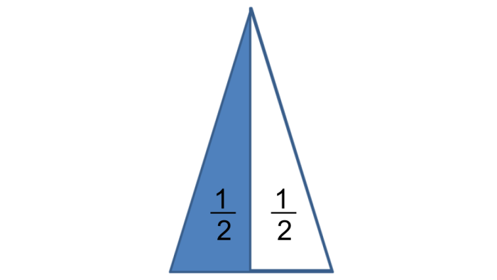 triangle split into halves