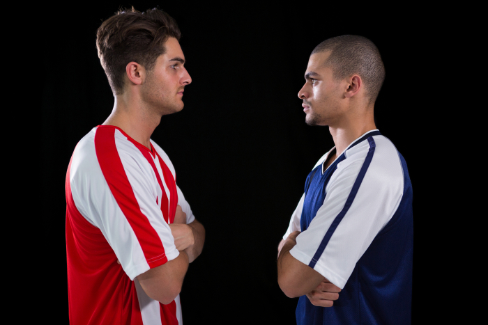 two footballers