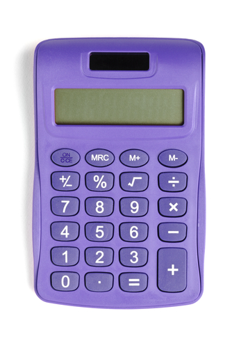 a purple calculator